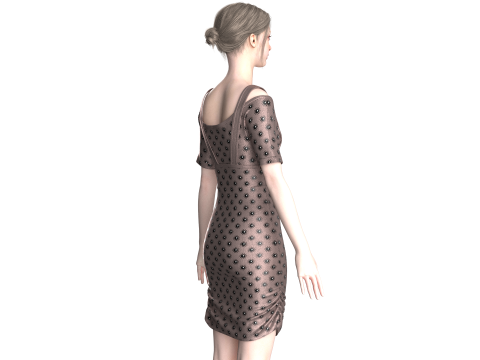 Modisches Partykleid für Mädchen V2 3D Modell
