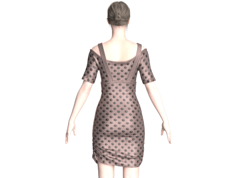 Modisches Partykleid für Mädchen V2 3D Modell