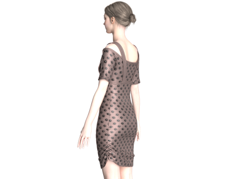 Modisches Partykleid für Mädchen V2 3D Modell