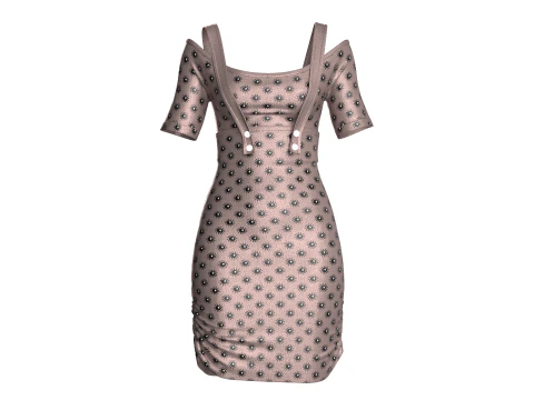 Girls Fashion Party Dress V2 3D Model