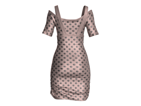 Modisches Partykleid für Mädchen V2 3D Modell