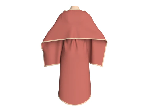 Girls Cape Dress V13 3D Model