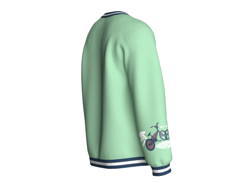 पुरुष मुद्रित वी-गर्दन स्वेटशर्ट 3D मॉडल