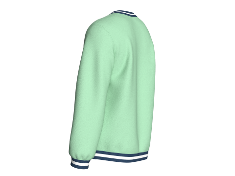 पुरुष मुद्रित वी-गर्दन स्वेटशर्ट 3D मॉडल