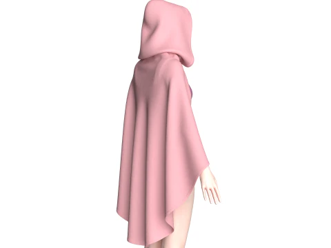 Girls Bralette With Hooded Dress 3D Model