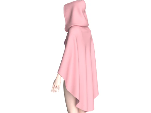 Girls Bralette With Hooded Dress 3D Model