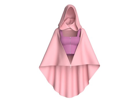 Бюстгальтер для дівчаток з капюшоном 3D Модель