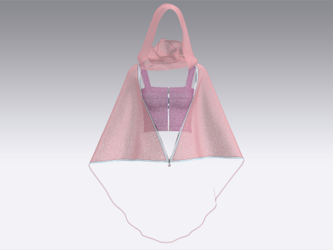 Бюстгальтер для дівчаток з капюшоном 3D Модель
