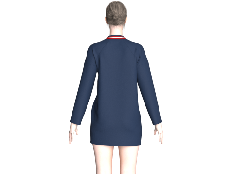 लड़कियों की शेफ वर्दी 3D मॉडल