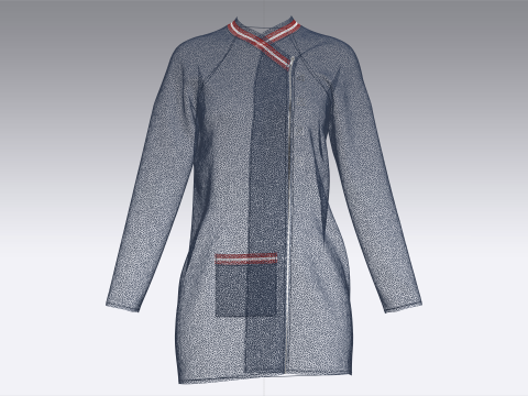 लड़कियों की शेफ वर्दी 3D मॉडल