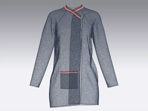 Girls Chef Uniform 3D Model
