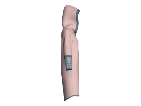 Girls Layered Hoodie 3D Model