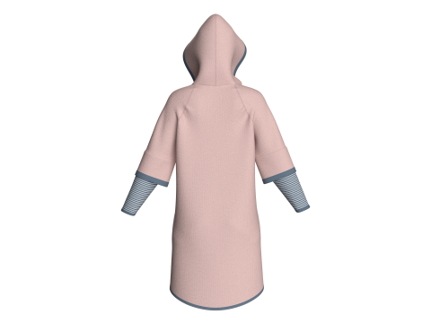 Sudadera con capucha a capas para niñas Modelo 3D