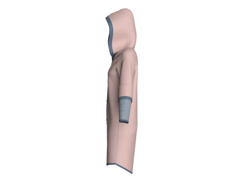 Girls Layered Hoodie 3D Model