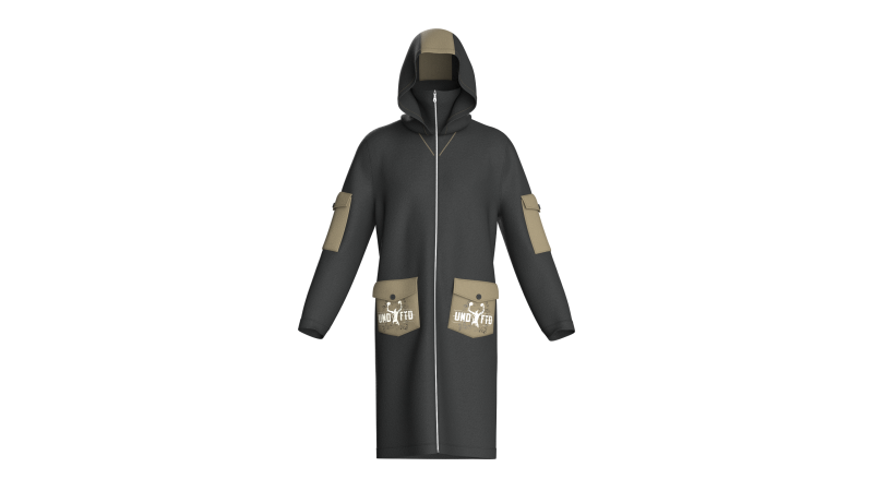 Men Long Jacket - Pocket Printed 3D Model .c4d .max .obj .3ds .fbx .stl .blend