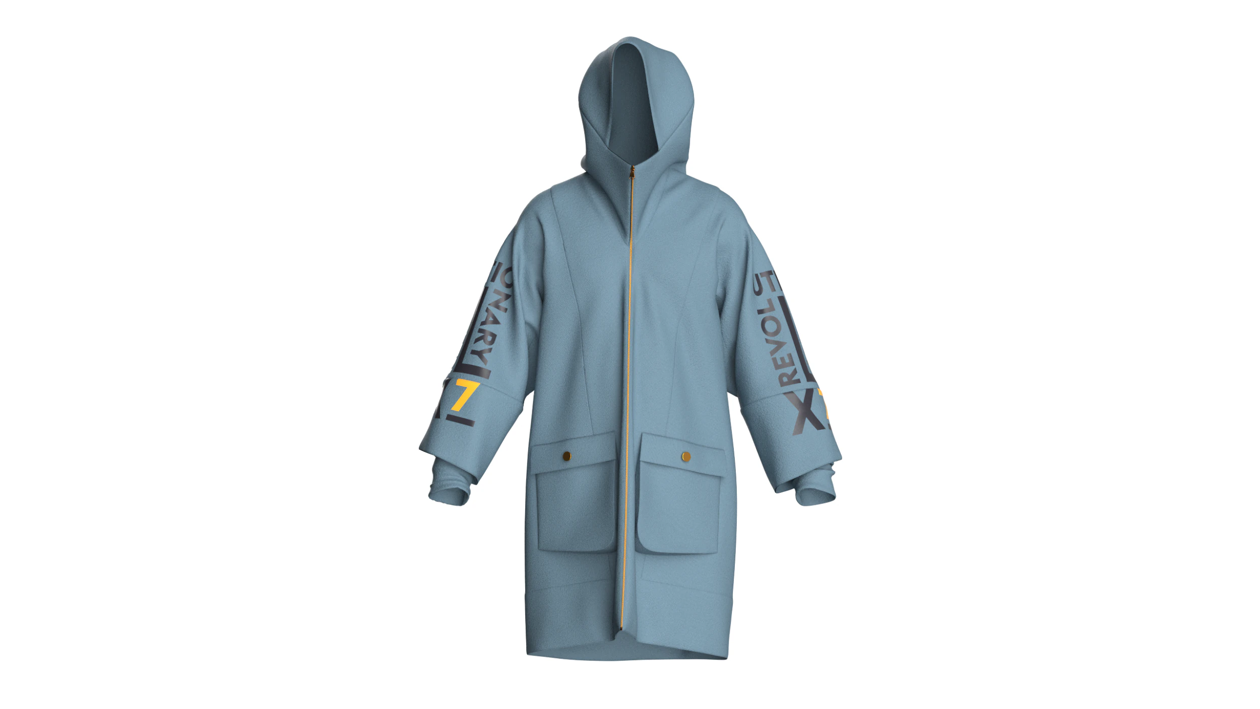 Men Oversized Printed Hooded Jacket 3D Model .c4d .max .obj .3ds .fbx .stl .blend 