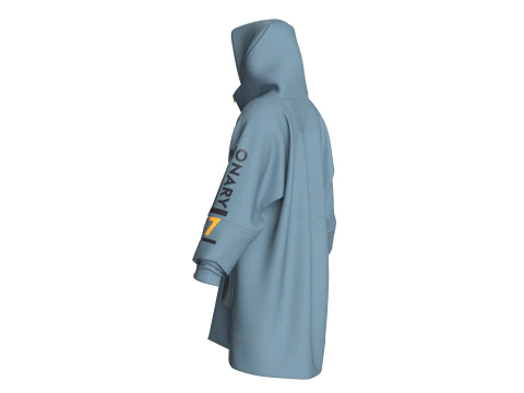 Men Oversized Printed Hooded Jacket 3D Model