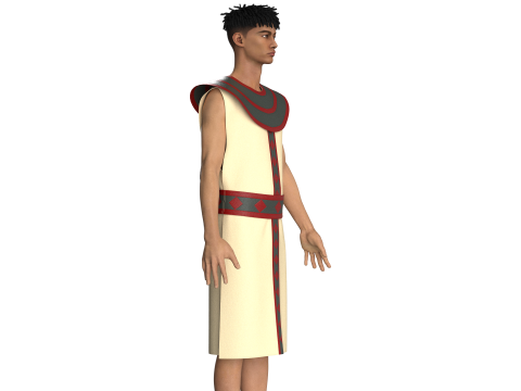 Племінний костюм африканського чоловіка 3D Модель