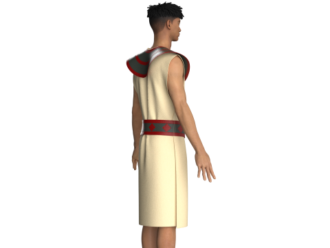 Племінний костюм африканського чоловіка 3D Модель