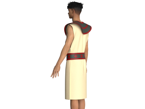 Племінний костюм африканського чоловіка 3D Модель