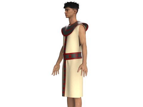 Племінний костюм африканського чоловіка 3D Модель