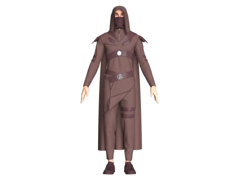 Men Assassin Outfit V2 3D Model