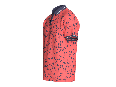 メンズパンダプリントポロシャツ 3Dモデル