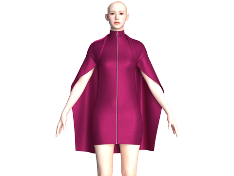 Modisches Partykleid für Mädchen V3 3D Modell