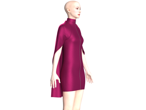 Vestido de fiesta de moda para niñas V3 Modelo 3D
