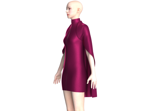 Vestido de fiesta de moda para niñas V3 Modelo 3D