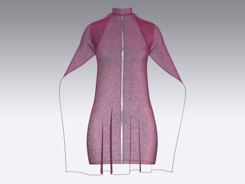 Vestido de fiesta de moda para niñas V3 Modelo 3D