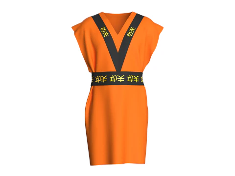 Men kung Fu Dress 3D Model