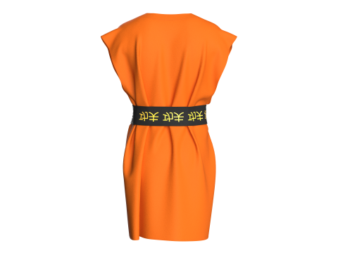 Men kung Fu Dress 3D Model