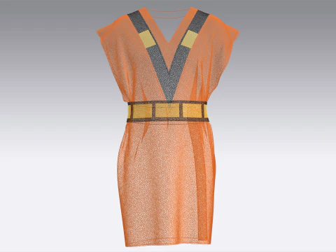 Men kung Fu Dress 3D Model
