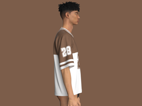 Herren Basketball T-Shirt-Mesh V2 3D Modell