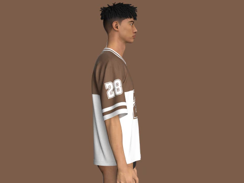 Men Basketball Tshirt-Mesh V2 3D Model