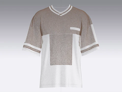 Men Basketball Tshirt-Mesh V2 3D Model