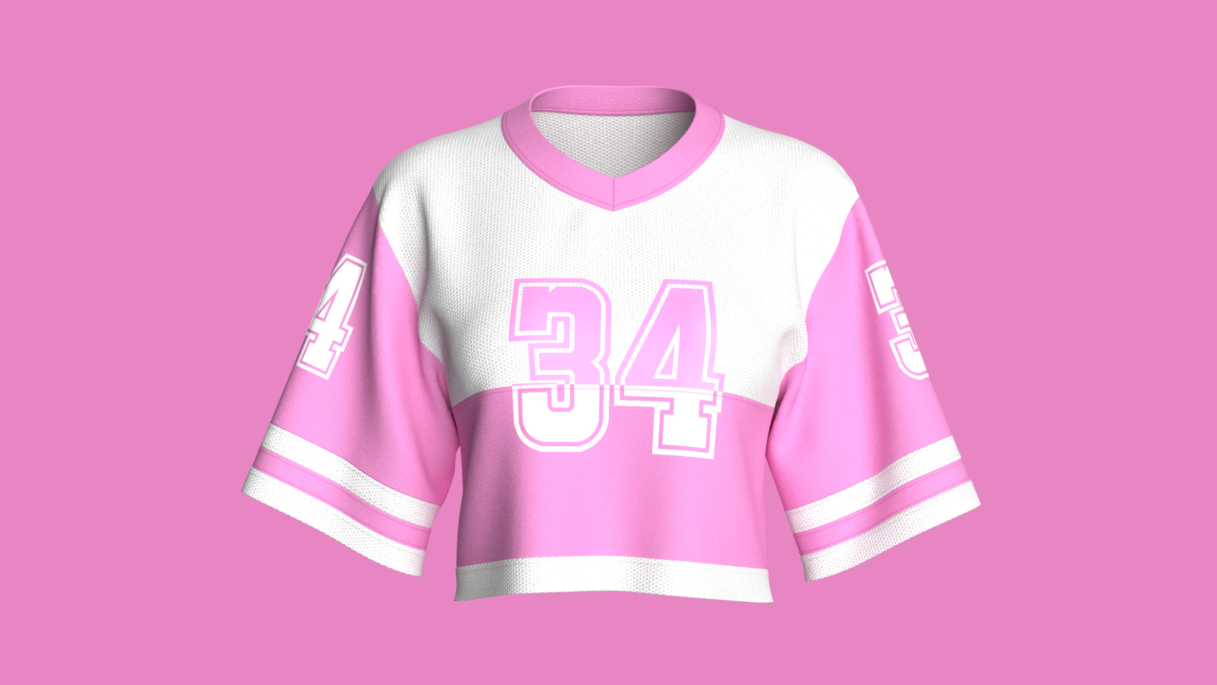 Girls Basketball Crop Tshirt - Mesh 3D Model .c4d .max .obj .3ds .fbx .stl .blend 