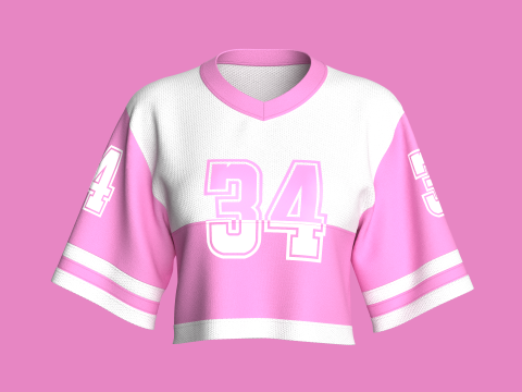 Basketball-Crop-T-Shirt für Mädchen – Mesh 3D Modell