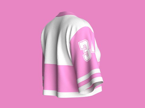 Dziewczęca krótka koszulka do koszykówki – siateczka Model 3D