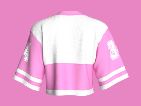 Girls Basketball Crop Tshirt - Mesh 3D Model