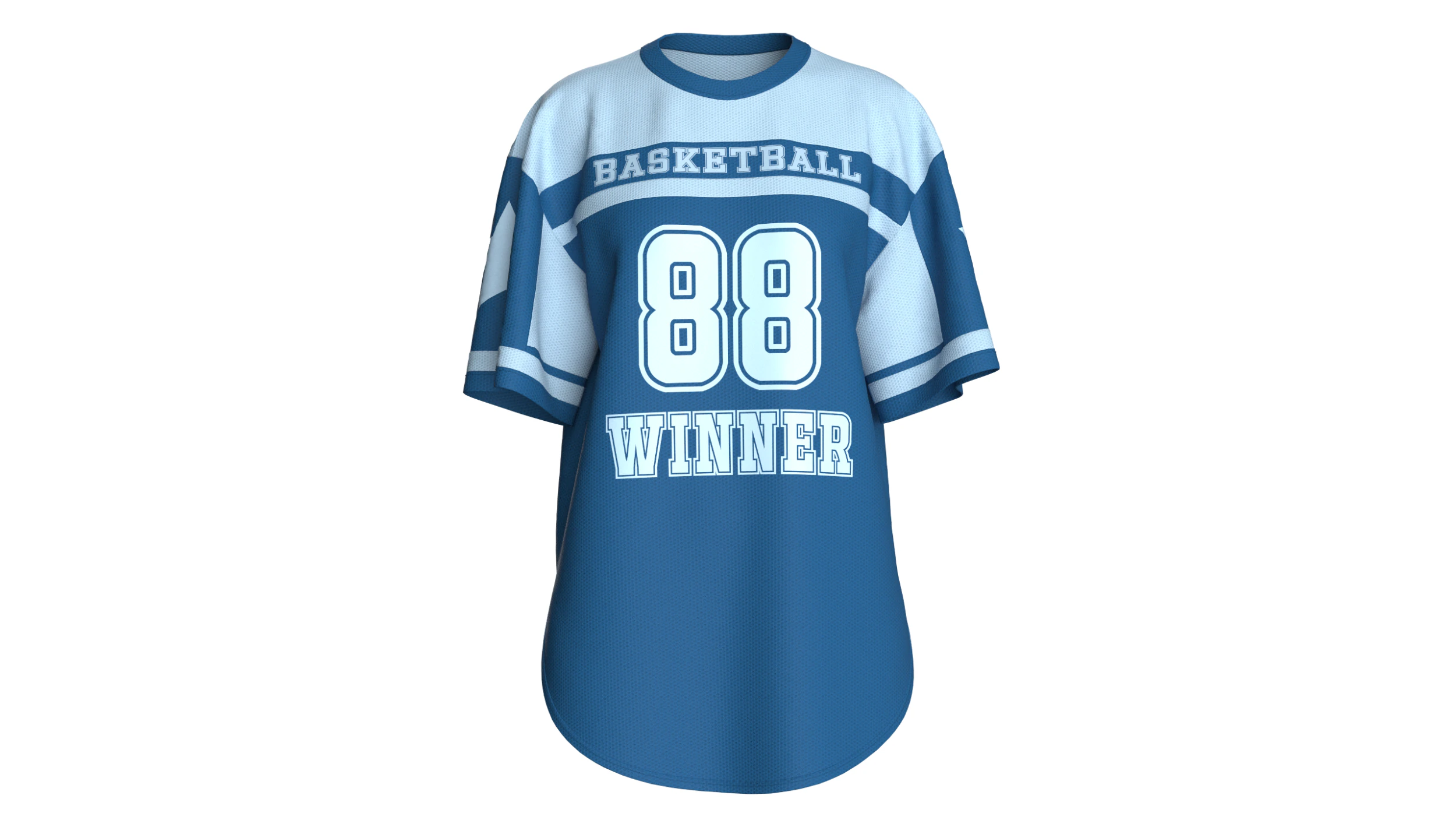 Girls Oversized Basketball T-Shirt-MeshV2 3D Model .c4d .max .obj .3ds .fbx .stl .blend 