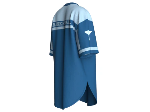 Girls Oversized Basketball T-Shirt-MeshV2 3D Model