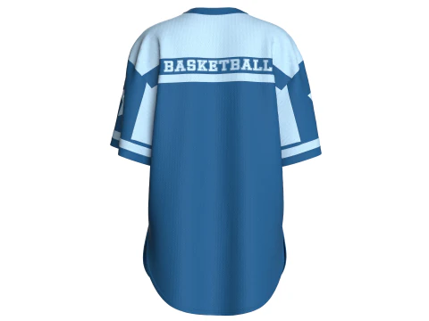Girls Oversized Basketball T-Shirt-MeshV2 3D Model