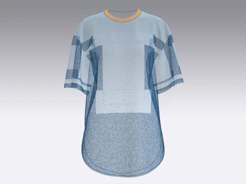 Girls Oversized Basketball T-Shirt-MeshV2 3D Model
