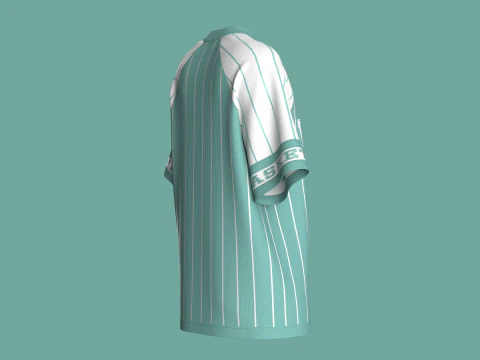 Girls Raglan Oversized Basketball T-Shirt-Mesh 3D Model
