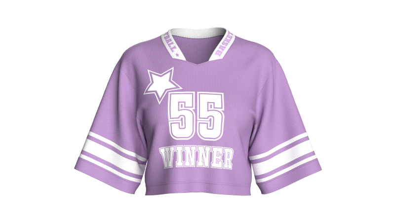 Girls Basketball Crop Tshirt - Mesh V2 3D Model .c4d .max .obj .3ds .fbx .stl .blend