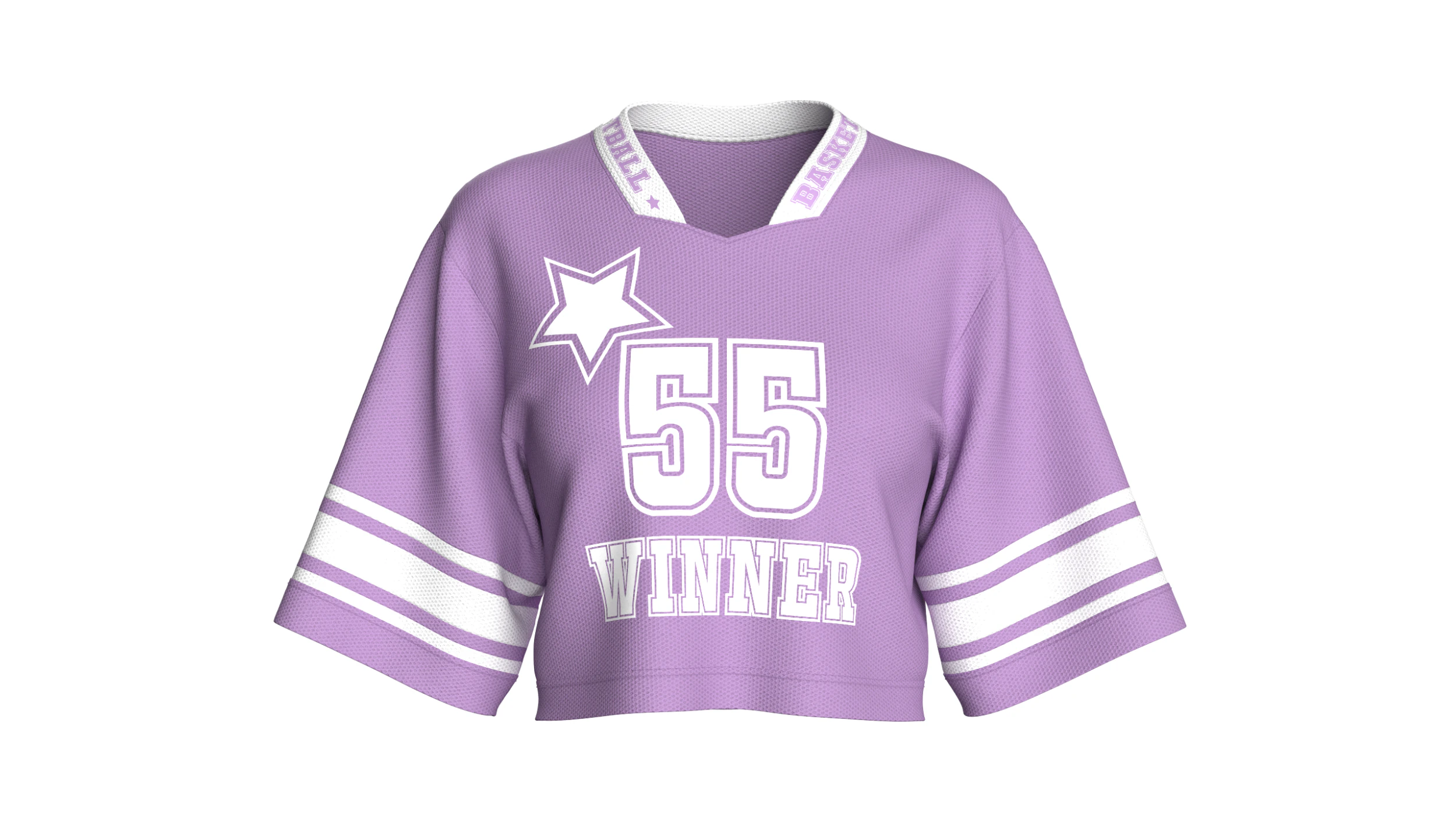 Girls Basketball Crop Tshirt - Mesh V2 3D Model .c4d .max .obj .3ds .fbx .stl .blend