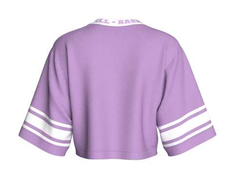 Girls Basketball Crop Tshirt - Mesh V2 3D Model