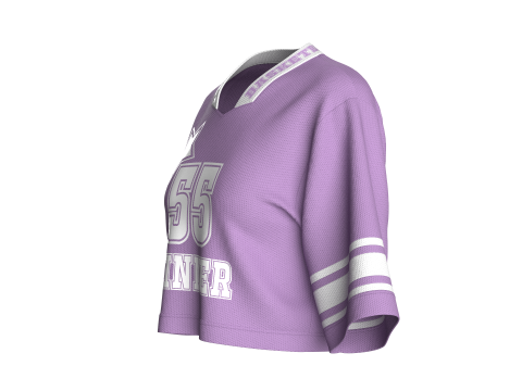 Girls Basketball Crop Tshirt - Mesh V2 3D Model